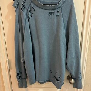 Distressed Blue Sweater
